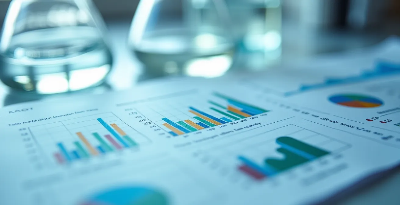 Vue macro détaillée d'un certificat d'analyse avec mise en évidence des zones importantes