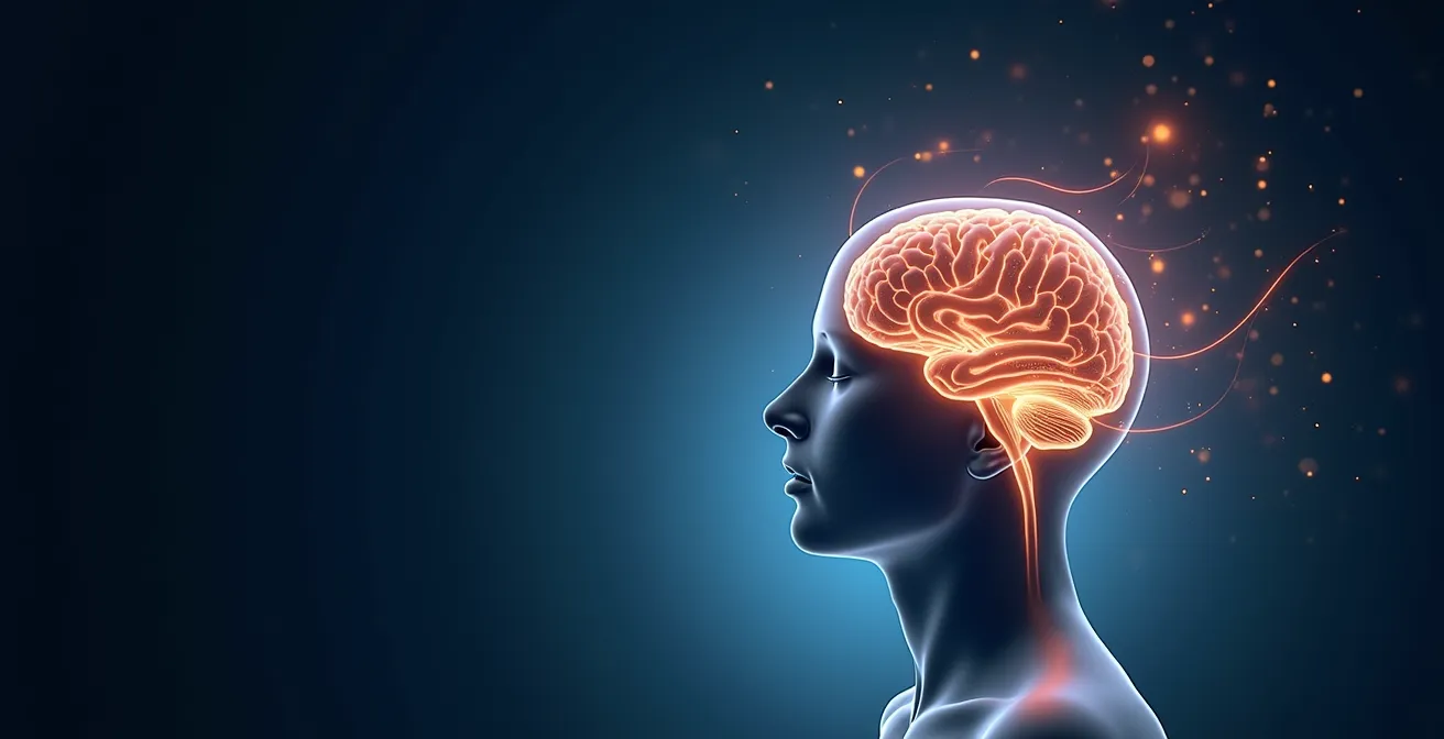 Représentation métaphorique du cerveau remboursant sa dette de sommeil paradoxal