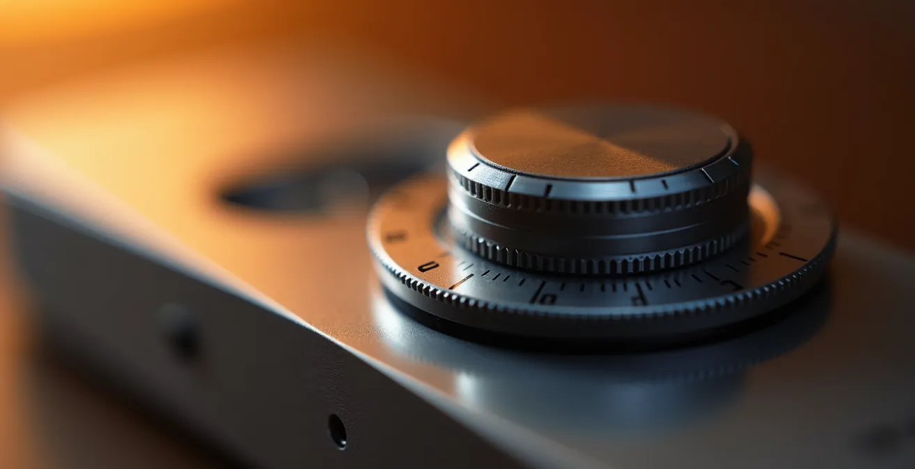 Macro détaillée du panneau de contrôle d'un vaporisateur montrant les réglages de température