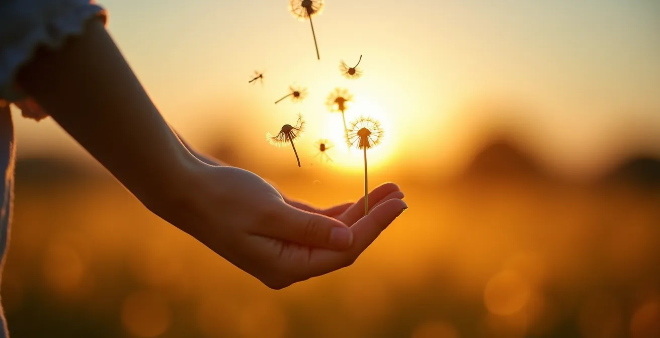 Métaphore visuelle de la préparation mentale au sevrage, symbolisant la libération et la réussite